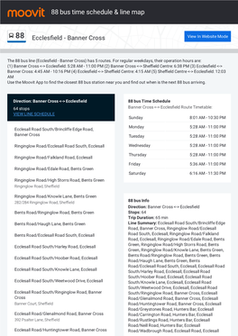 88 Bus Time Schedule & Line Route