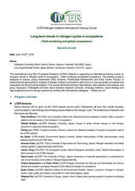 Long-Term Trends in Nitrogen Cycles in Ecosystems - Field Monitoring and Global Comparisons