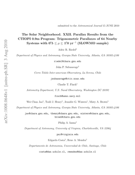 The Solar Neighborhood. XXII. Parallax Results from the CTIOPI