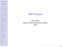 HEP Analysis