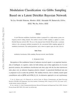 Modulation Classification Via Gibbs Sampling Based on a Latent Dirichlet Bayesian Network