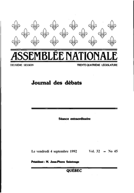 No 45 Débats De L'assemblée Nationale