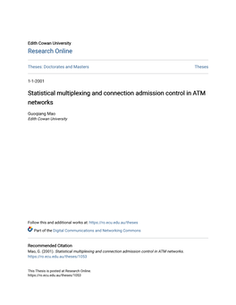 Statistical Multiplexing and Connection Admission Control in ATM Networks