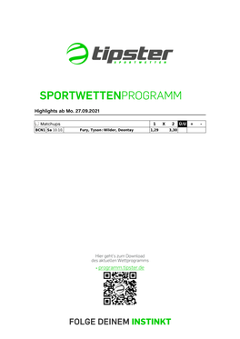 Sportwettenprogramm