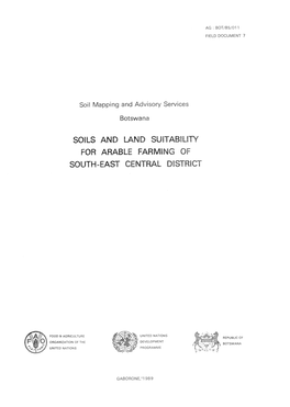 Soils and Land Suitability for Arable Farming of South