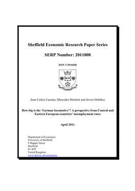 Sheffield Economic Research Paper Series SERP Number: 2011008