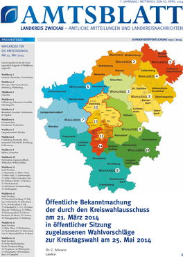 Landkreis Zwickau – Amtliche Mitteilungen Und Landkreisnachrichten