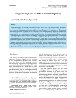 The Battle of Economic Su Remacy