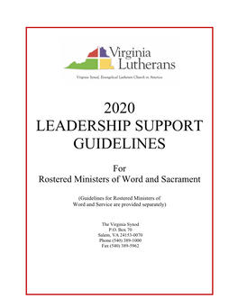 2020 Leadership Support Guidelines