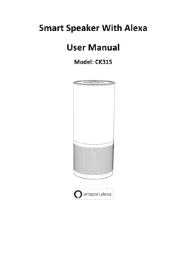 Smart Speaker with Alexa User Manual