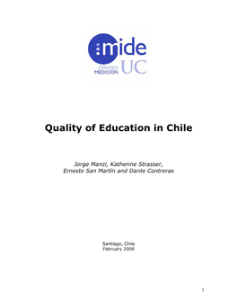 Quality of Education in Chile