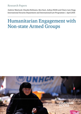 Humanitarian Engagement with Non-State Armed Groups Contents