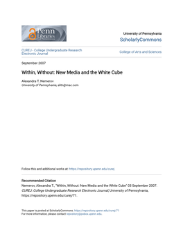 New Media and the White Cube