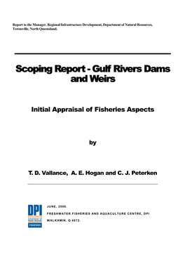 Scoping Report - Gulf Rivers Dams and Weirs