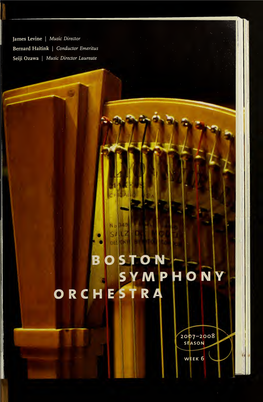 Boston Symphony Orchestra Concert Programs, Season 127, 2007