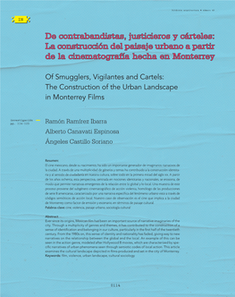 De Contrabandistas, Justicieros Y Cárteles: La Construcción Del Paisaje Urbano a Partir De La Cinematografía Hecha En Monterrey