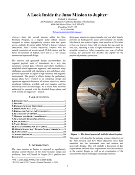 A Look Inside the Juno Mission to Jupiter12 Richard S