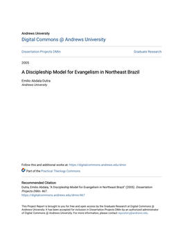 A Discipleship Model for Evangelism in Northeast Brazil