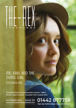 Me, Earl and the Dying Girl October 2015