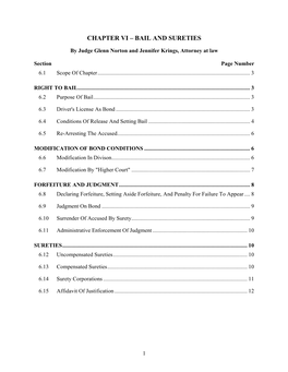 Chapter Vi – Bail and Sureties