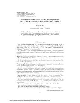 Incompressible Surfaces in Handlebodies and Closed 3-Manifolds of Heegaard Genus 2