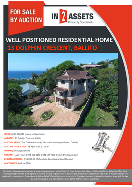 13 Dolphin Crescent, Ballito Well Positioned Residential