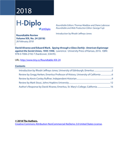 H-Diplo Roundtable, Vol