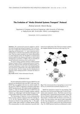 The Evolution of “Media Oriented Systems Transport” Protocol