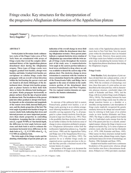 Fringe Cracks: Key Structures for the Interpretation of the Progressive Alleghanian Deformation of the Appalachian Plateau