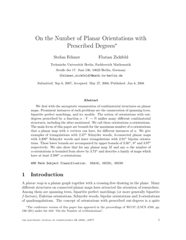On the Number of Planar Orientations with Prescribed Degrees∗