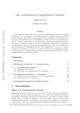 19 Oct 2020 (∞,1)-Categorical Comprehension Schemes