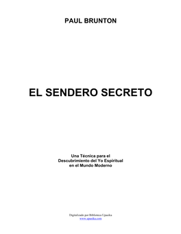 Sendero Secreto