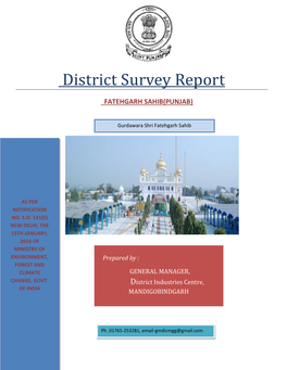 District Survey Report