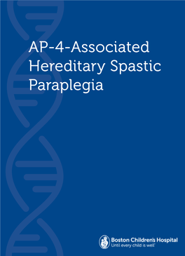 AP-4-Associated Hereditary Spastic Paraplegia Guide