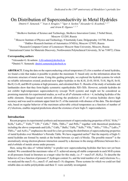 On Distribution of Superconductivity in Metal Hydrides Dmitrii V