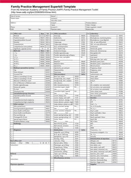 Family Practice Management Superbill Template