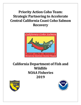 Priority Action Coho Team 2018 Progress Report