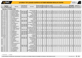 Saturday Top Leagues Coupon 24 October Weekend Regular Coupon 21/10/2020 10:42 1 / 5