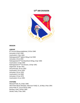 57Th AIR DIVISION