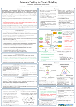 Gerbes-Automatic Profiling for Climate Modeling.Pdf