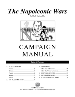 The Napoleonic Wars  the Napoleonic Wars by Mark Mclaughlin