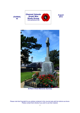 St Peter's Parish Memorial, Guernsey