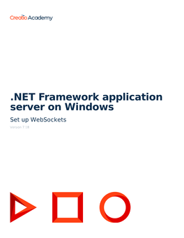Set up Websockets Version 7.18 This Documentation Is Provided Under Restrictions on Use and Are Protected by Intellectual Property Laws