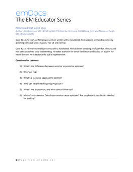 The EM Educator Series