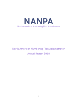 NANPA Annual Report 2018