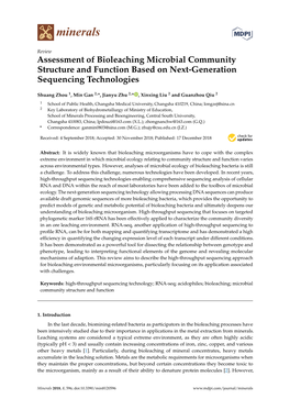 Assessment of Bioleaching Microbial Community Structure and Function Based on Next-Generation Sequencing Technologies