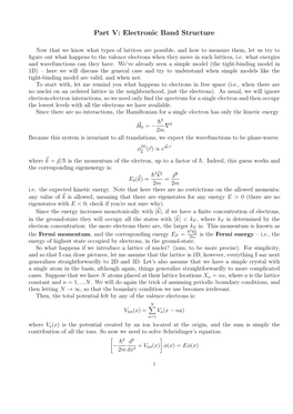 Part V: Electronic Band Structure