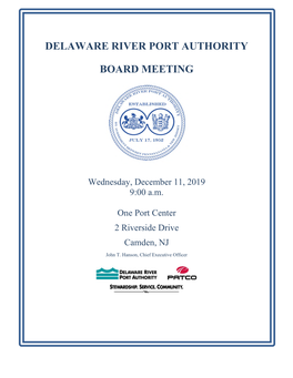 Delaware River Port Authority Board Meeting