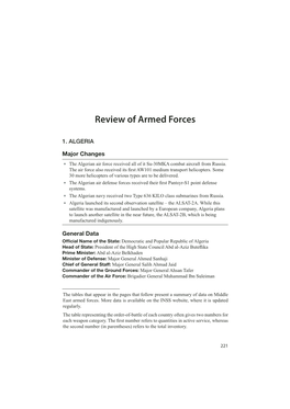 Review of Armed Forces Review of Armed Forces