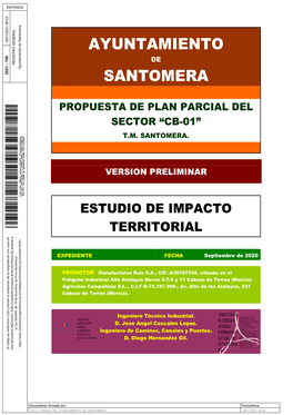 Estudio De Impacto Territorial